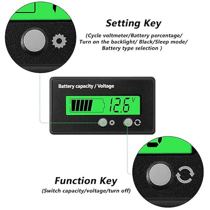 DC 12V 24V 36V 48V 60V 72V 84V Golf Cart Battery Meter - Image 3
