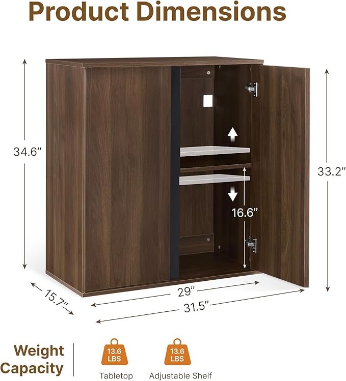 63" Sideboard Buffet Cabinet - Image 2