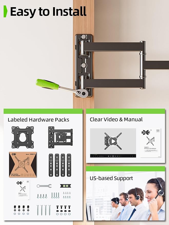 USX MOUNT Full Motion TV Wall Mount - Image 8