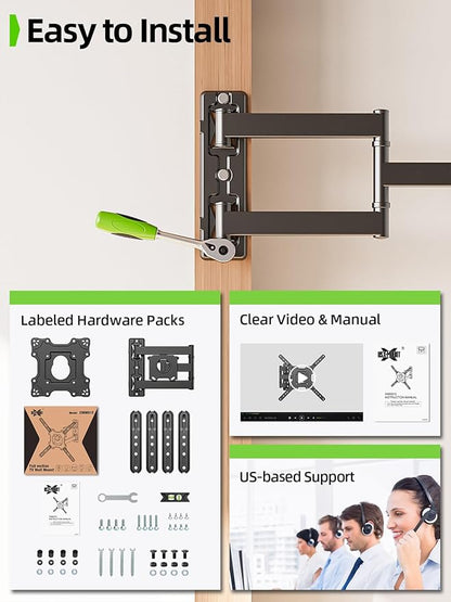 USX MOUNT Full Motion TV Wall Mount - Image 8