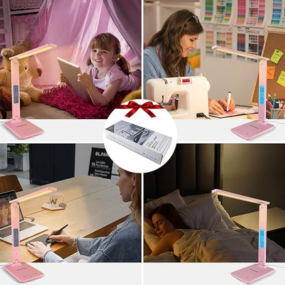 Desk Lamp with Wireless Charger，USB Charging Port, Dimmable Office Desk Light - Image 7