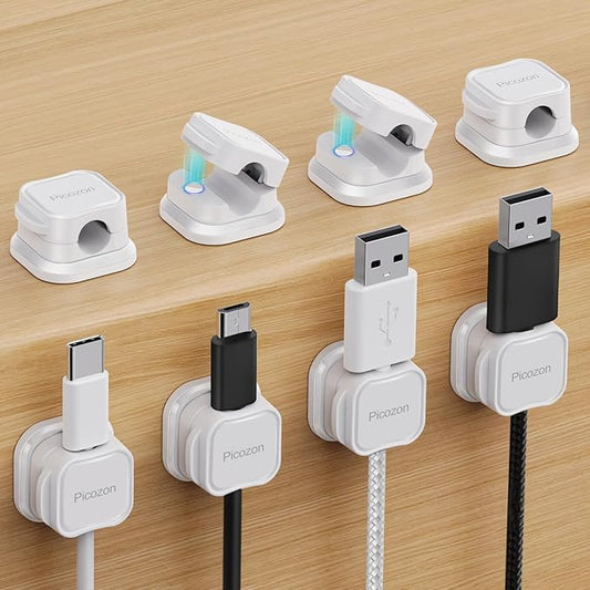 8 Pack Magnetic Cable Clip Organizer Cord Holder, Picozon Adhesive Cable by Picozon