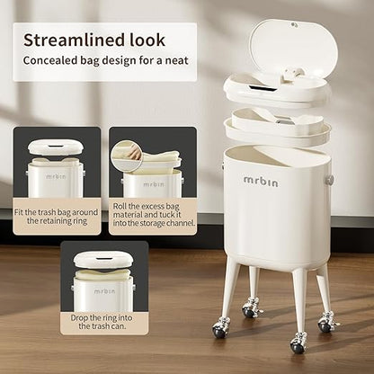 MRBIN Metal Slim Bathroom Motion Sensor Trash Can - Image 7