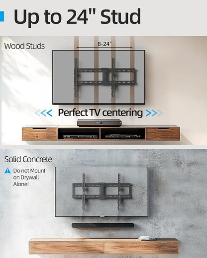 Tilt TV Wall Mount Fits 16-24" Studs, Holds 37-82" TVs up to 132 lbs, Max VESA - Image 4