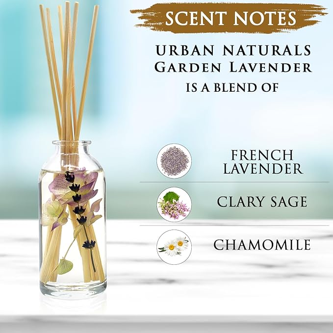 Urban Naturals Garden Lavender Reed Diffuser Oil Set - Image 4