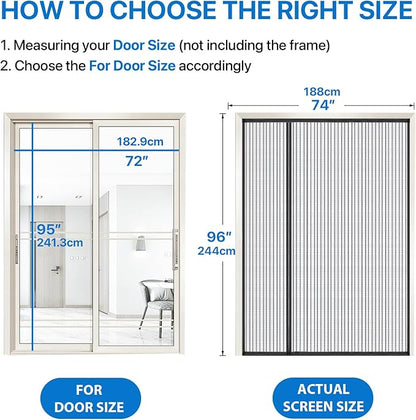 Heavy Duty Door Screen Magnetic Closure, LOVIGA 2024 Thickened Fiberglass - Image 3