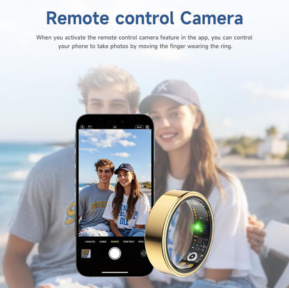 smart ring for women men, health tracker, fitness, front angle view