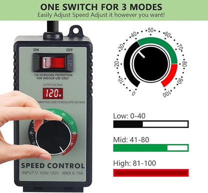 Cdmall AC Motor Speed Controller 120V 15A Max - Image 5