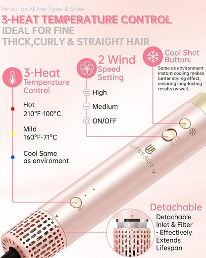 Hair Dryer Brush 8-in-1 Dual Voltage Hot Air Styler – Fast-Drying 110, 000 RPM - Image 6