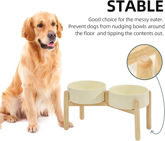 Ceramic 8.2inch Raised Dog Bowl - Image 6