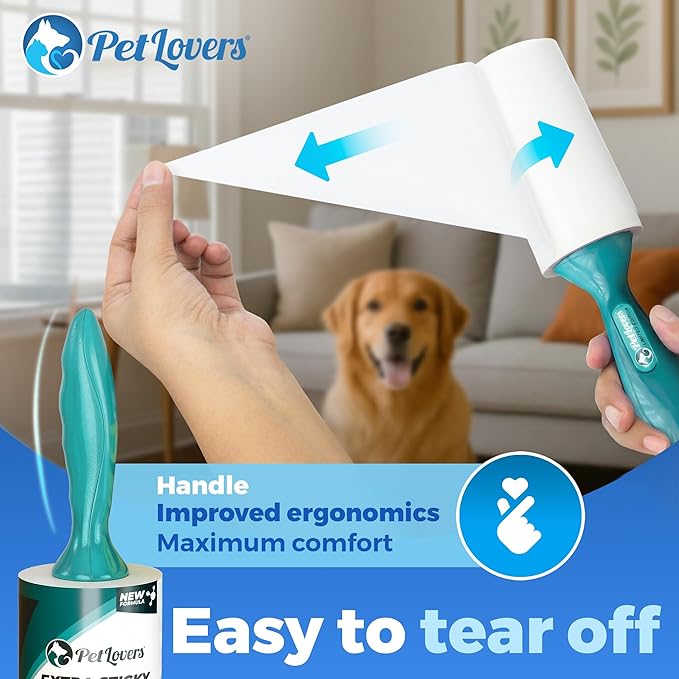 PetLovers Extra Sticky Lint Roller Ultimate Value Set 800 Sheets - Image 4