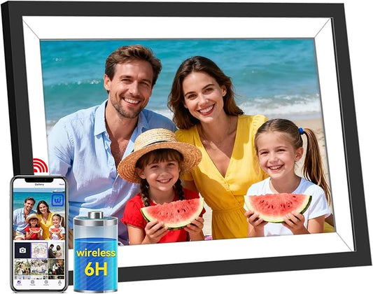 UHALE Battery Power Digital Picture Frame, 10.1'' 1920x1080 HD IPS Touch Screen by Renyusky-Householdworld-clas