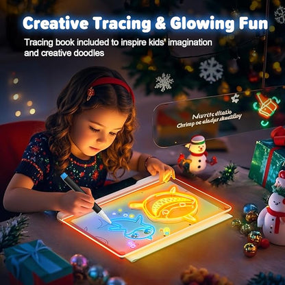 16-Inch Rechargeable Doodle Glow LED Note Board, 7-Color Light Modes, Neon Art - Image 5