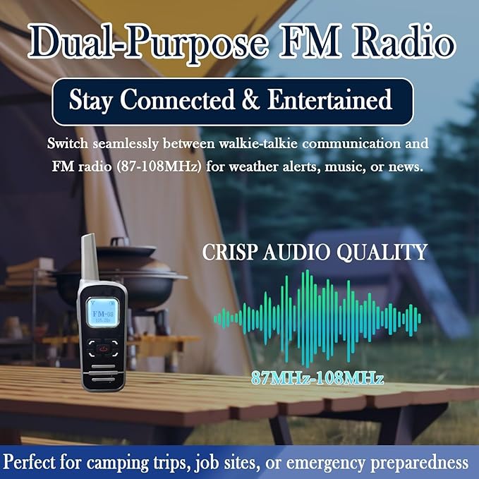 ELIDAIP M6P Mini Walkie Talkies, 1100mAh Battery Rechargeable, 128 Channels - Image 6