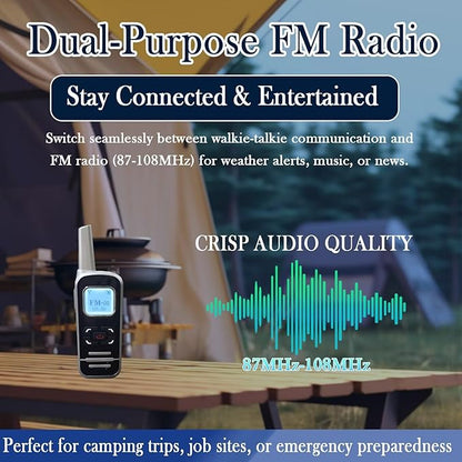 ELIDAIP M6P Mini Walkie Talkies, 1100mAh Battery Rechargeable, 128 Channels - Image 6