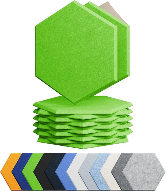 Amantech 12 Pack Acoustic Panels Self Adhesive Sound Proof Foam, High Density by Amantech
