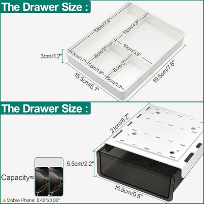 Under Desk Table Drawer Storage Organizer, Slide Out Drawer - Image 2