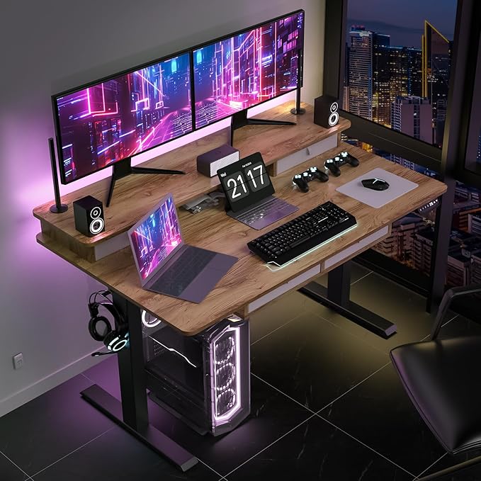 55 * 30 Inches Electric Standing Widened Desk Adjustable Height - Image 9