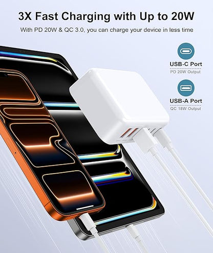 Fast Charger Block, GaN 6 Port USB C Charging Station Hub Cube, 100W Multiport - Image 3