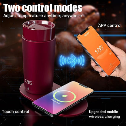 Temperature Control Heated Coffee Mug Smart Self Heating Travel Mug 12 Oz App - Image 2