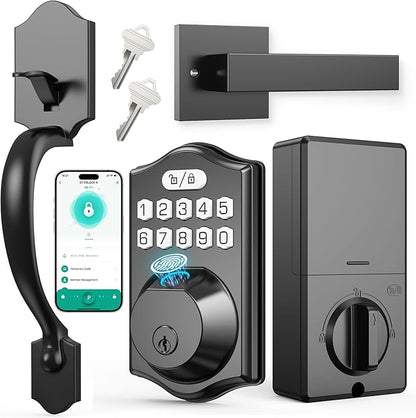 APP Fingerprint Door Lock Set, Keyless Entry Door Lock, Front Handle Set by Unknown