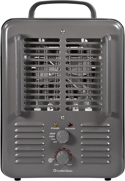 Comfort Zone Utility Space Heater, 1500W Electric Garage Heater - Image 9