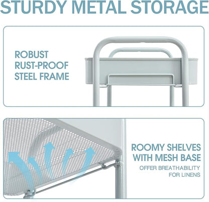 TOOLF 3-Tier Metal Rolling Cart - Image 3