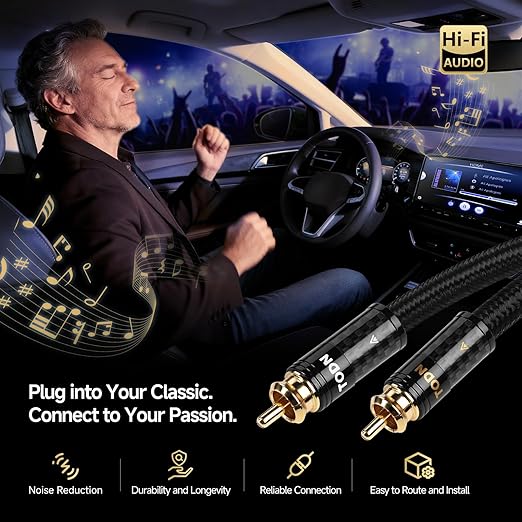 TODN Hi-end RCA Cables for Audiophile - Image 2