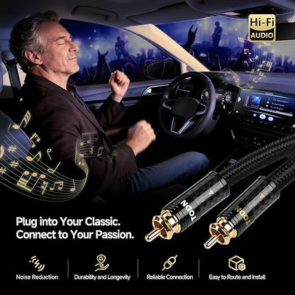TODN Hi-end RCA Cables for Audiophile - Image 2