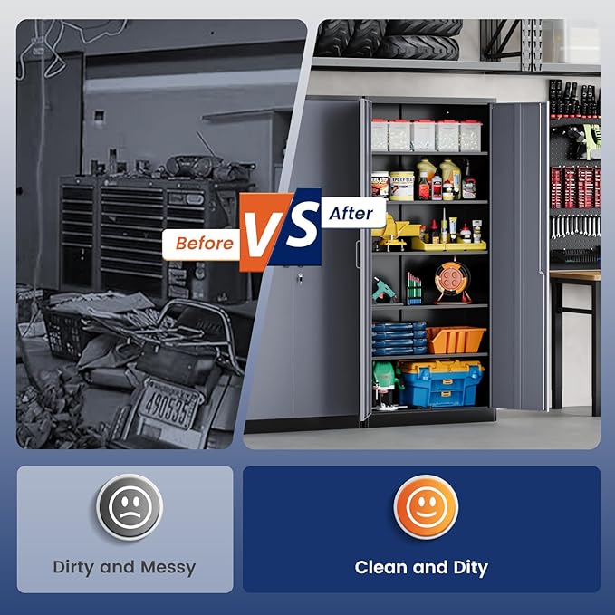 Yizosh Metal Storage Cabinet - Image 9