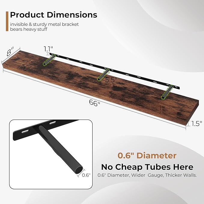 Fun Memories 66 Inch Fireplace Mantel Shelf - Image 3