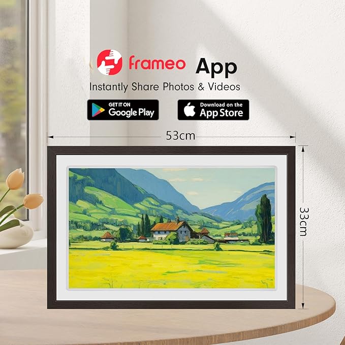 FRAMEO 21.5 inch Large Digital Photo Frame Touch Screen 32GB WiFi Smart Picture - Image 2