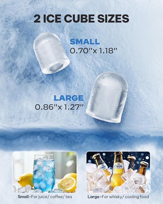 Silonn Countertop Ice Maker, Portable Bullet Ice Machine - Image 3