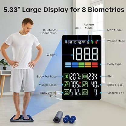 GE Smart Scale for Body Weight, Muscle Mass, Digital Bathroom Scales 500lbs - Image 5