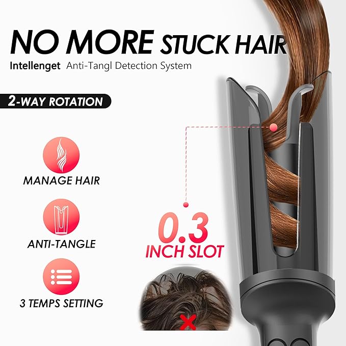 LA MAESII Automatic Rotating Curling Iron, Hair Curler - Image 7