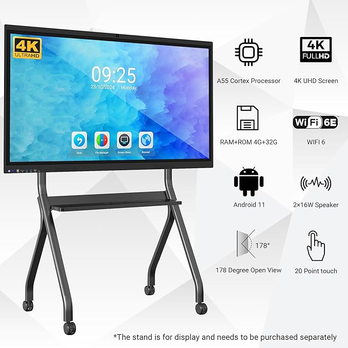 Chabatree Smart Board, Digital Smart Boards Electronic Smart Whiteboard 4K - Image 7