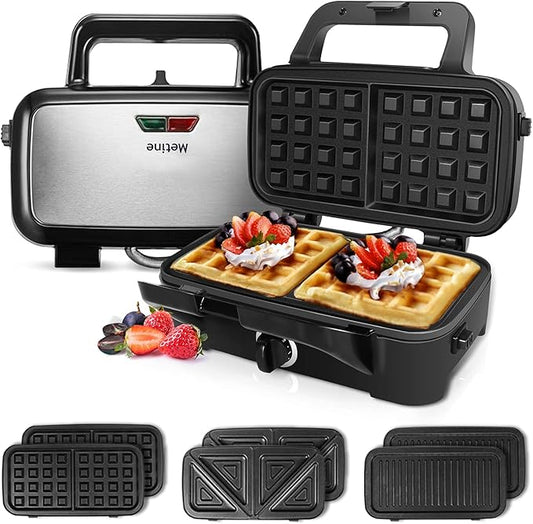 3-in-1 Belgian Waffle Maker 1200W, Breakfast Sandwich Maker & Waffle Iron by BuyNowEnjoyYourKitchen