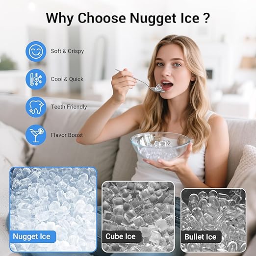 Ice Maker Countertop Nugget, 44 Lbs/24h Chewable Crunchable Ice Maker - Image 3
