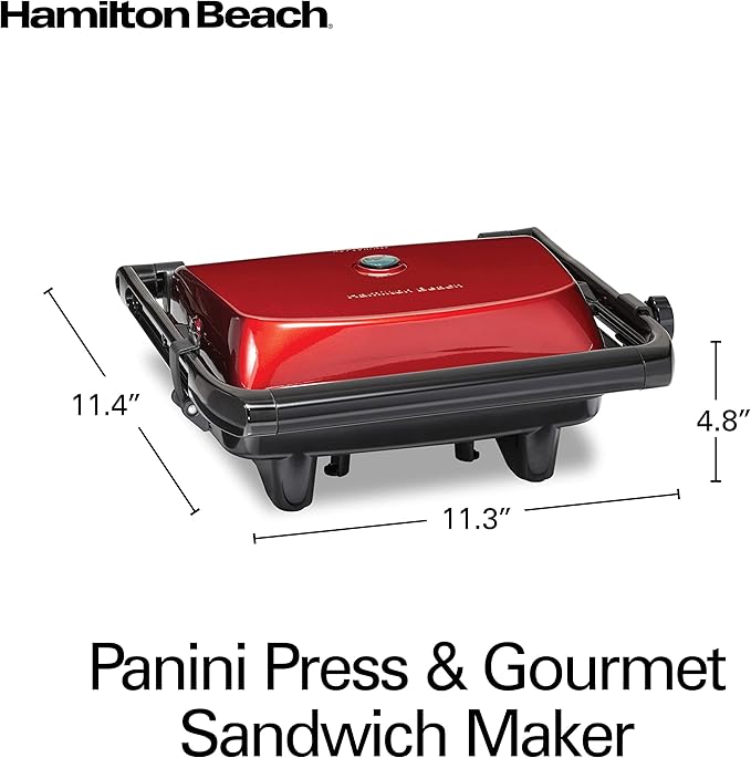 Hamilton Beach Panini Press Sandwich Maker & Electric Indoor Grill - Image 8