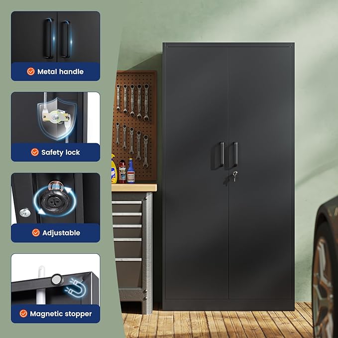 Yizosh Metal Storage Cabinet - Image 4