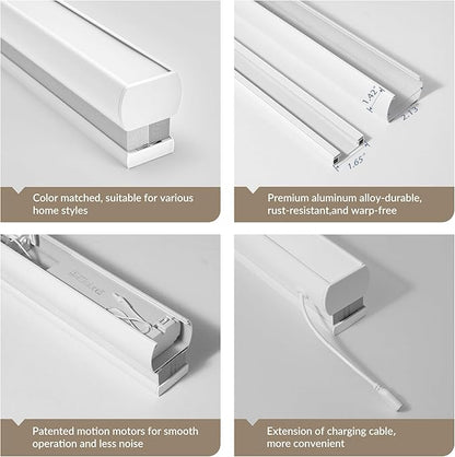 Boolegon Motorized Blinds with Remote, Light Filtering Smart Blinds, Automatic - Image 4