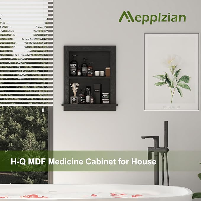 Recessed Medicine Cabinet, 14x18 in Wall Bathroom Cabinet - Image 7