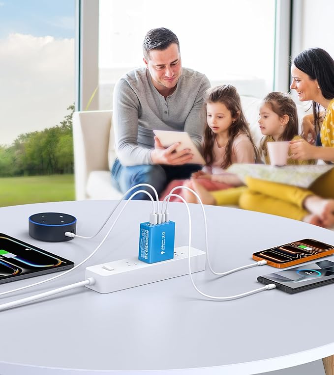 USB C Wall Charger, 60W USB C Charger Block 5-Port PD Fast Charging Blocks - Image 8