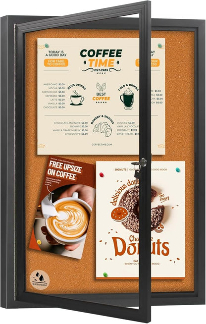 Enclosed Bulletin Board, Outdoor Weatherproof Cork Noticeboard by EnclosedBulletinBoard