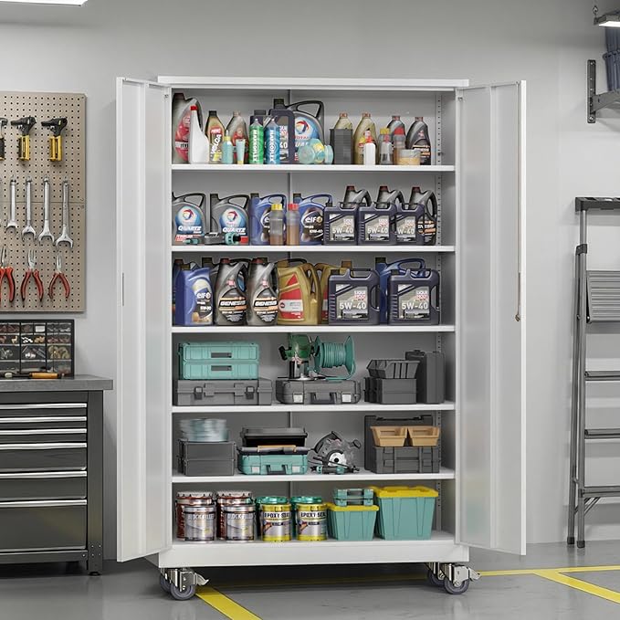 VINGLI Large Metal Storage Cabinet - Image 2