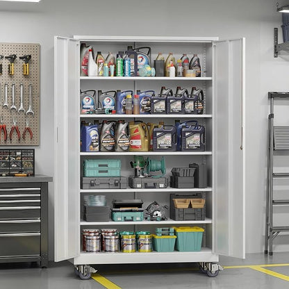 VINGLI Large Metal Storage Cabinet - Image 2