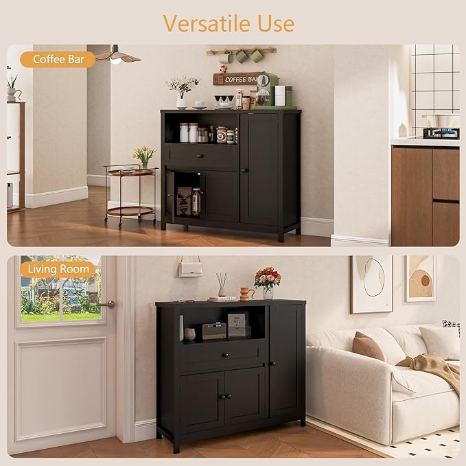 Storage Cabinet with Doors and Drawers, Kitchen Storage Cabinets，with Drawer - Image 7