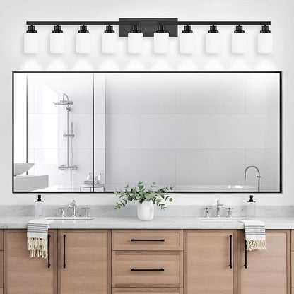 DIKAIDA 10 Light Bathroom Vanity Lights Over Mirror, 65.4 inch Black Vanity - Image 6