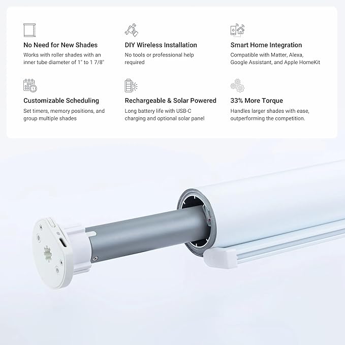 Progressive Automations Electric Roller Shade Motor Replacement Retrofit Kit - Image 5