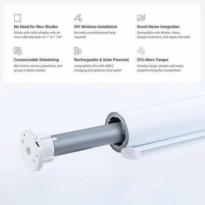 Progressive Automations Electric Roller Shade Motor Replacement Retrofit Kit - Image 5